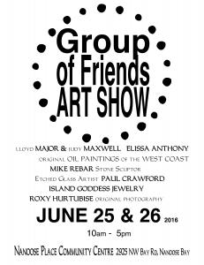 GROUP OF FRIENDS ART SHOW SALE and EXHIBITION